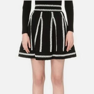 Maje Julane Flared Knit MIni Skirt